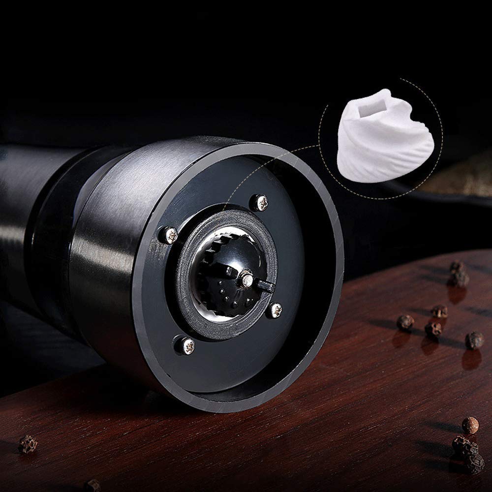 Premium Salt and Pepper Grinder Set - Adjustable Ceramic Spice Mill with Stainless Steel Body for Kitchen, Dining & BBQ - Perfect for Seasoning Steaks, Salads & Home Cooking