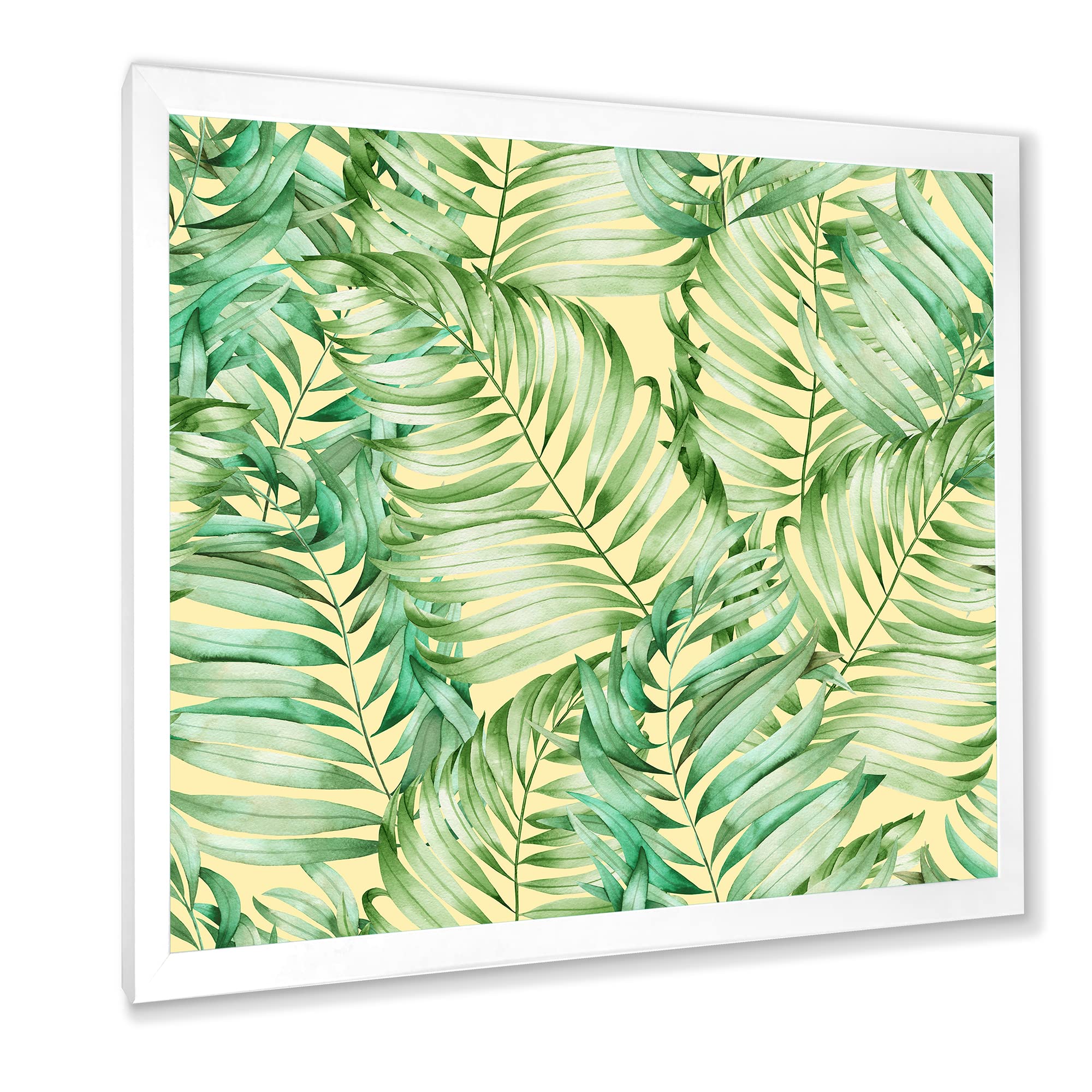 DesignQ Tropical Monstera Leaves Framed Wall Art - Perfect for Living Room, Bedroom & Office Decor