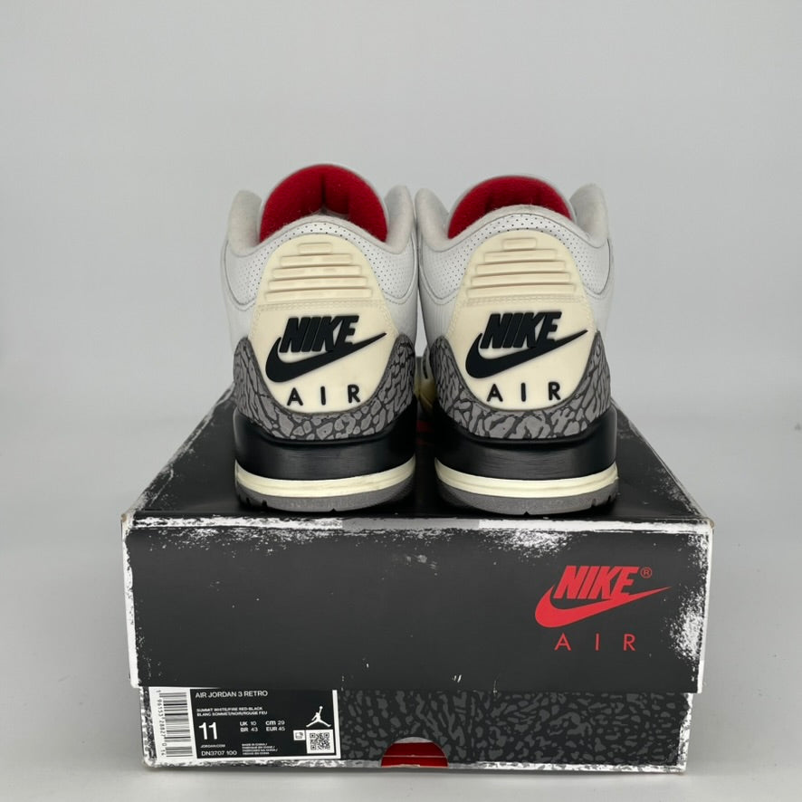 Original Air Jordan 3 White Cement Reimagined Basketball Shoes - Men's Size 11 & Women's Size 12.5 (DN3707-100) - Retro Sneakers for Streetwear & Casual Outfits