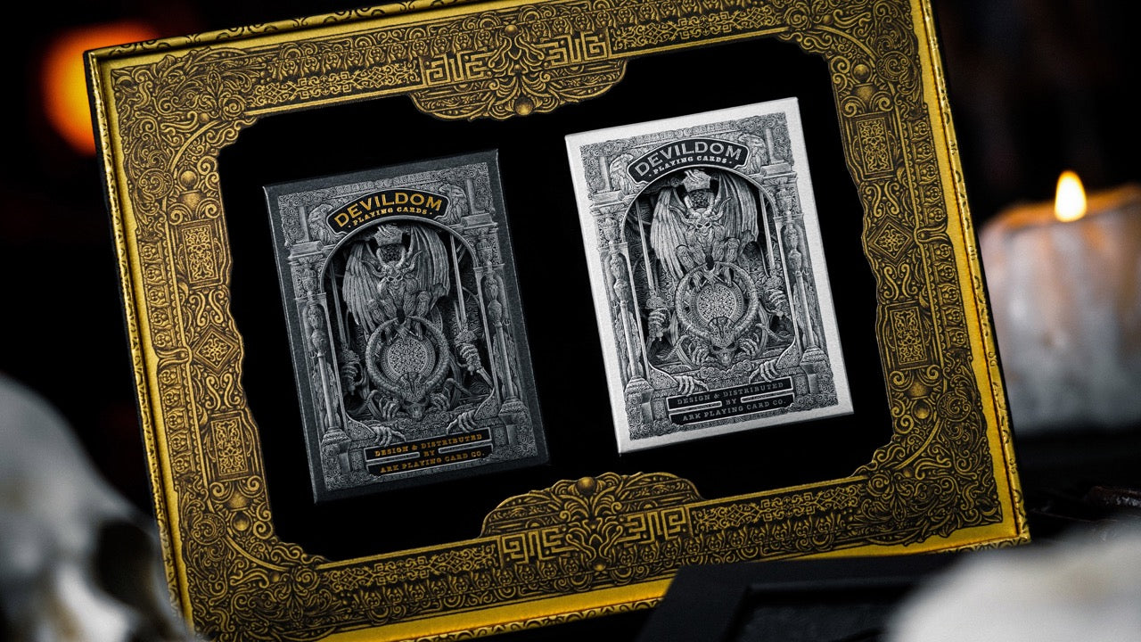 Devildom Dark Evil Gothic Style Playing Cards - Premium Quality for Magic Tricks, Poker Games, and Collectors - Perfect for Halloween, Themed Parties, and Cardistry Performances