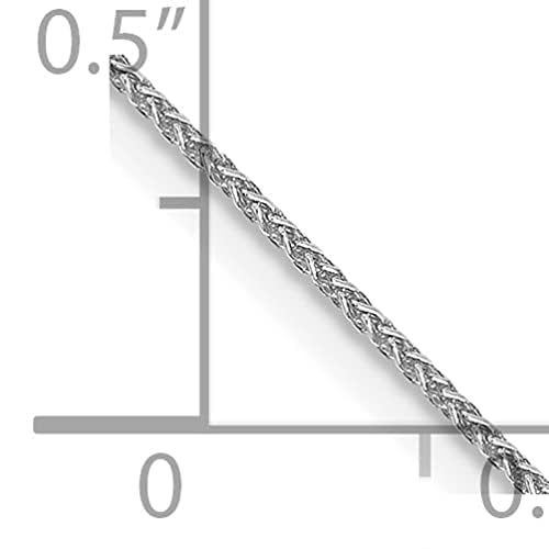 Lex & Lu 10k White Gold 0.8mm Spiga Chain Anklet, Bracelet or Necklace - Elegant Jewelry for Women, Perfect for Weddings, Parties & Everyday Wear