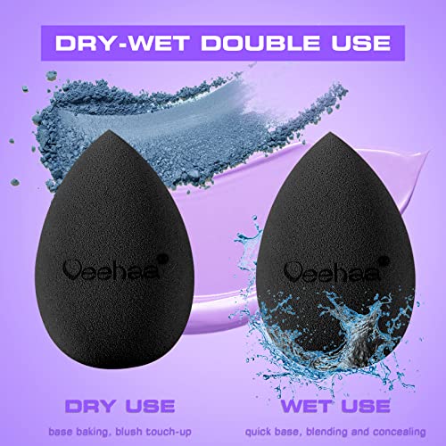 4PCS Latex-Free Makeup Sponge Set - Egg Shaped Beauty Blender for Foundation, Concealer & All Face Areas - Perfect for Professional Makeup Application & Travel