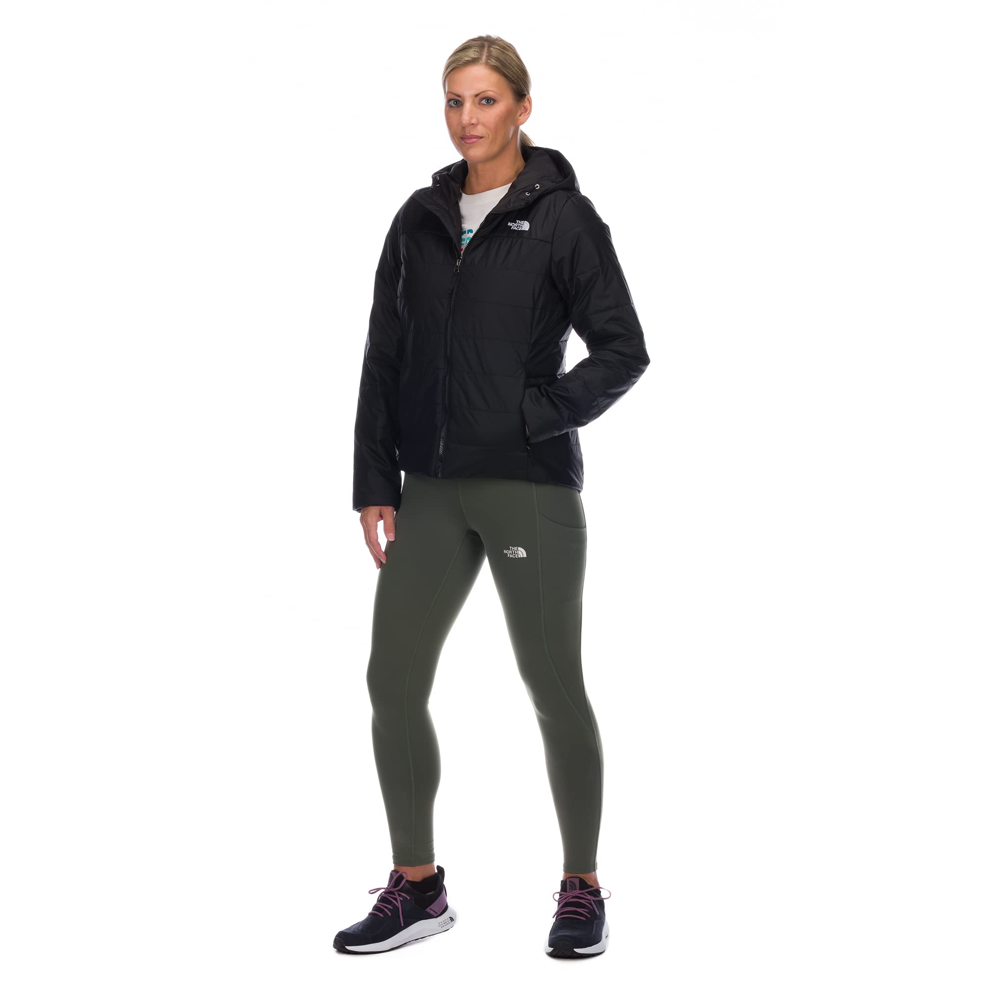 THE NORTH FACE Women's Flare Insulated Hoodie Jacket - Waterproof Winter Coat with Fleece Lining for Hiking, Skiing & Outdoor Activities