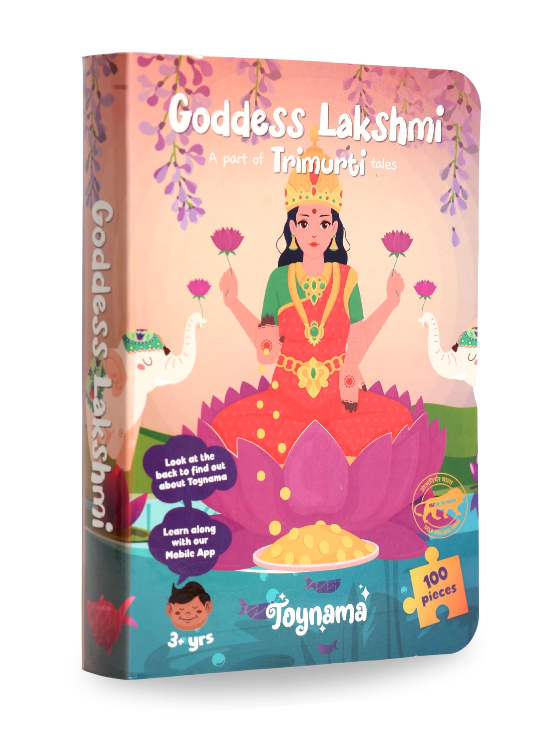 Toynama Educational Jigsaw Puzzles for Kids Ages 2+ - Trimurti Tales Omnibus Set (25, 49 & 100 Pieces) | Cultural Learning Toys with Interactive App | Perfect for Preschool Learning & Family Game Night