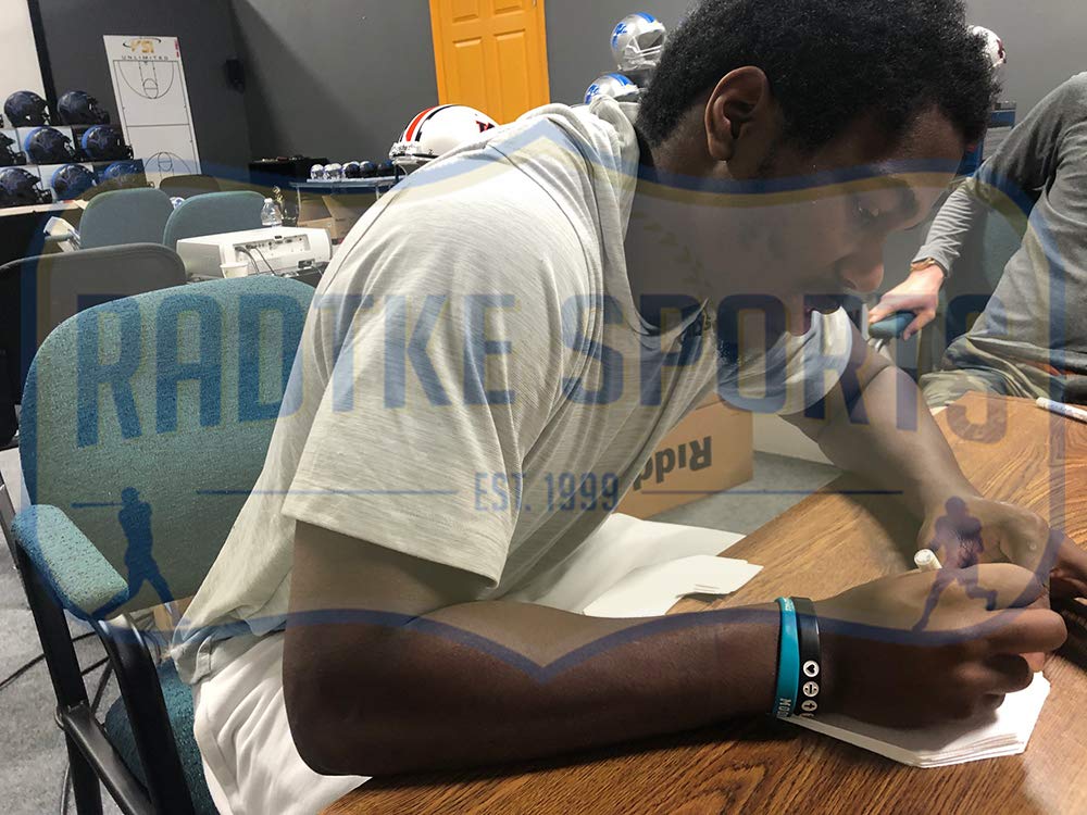 Authentic Kerryon Johnson Autographed Detroit Lions Blue Jersey - Signed NFL Football Memorabilia for Collectors & Fans - Perfect for Display, Gifting, and Game Day