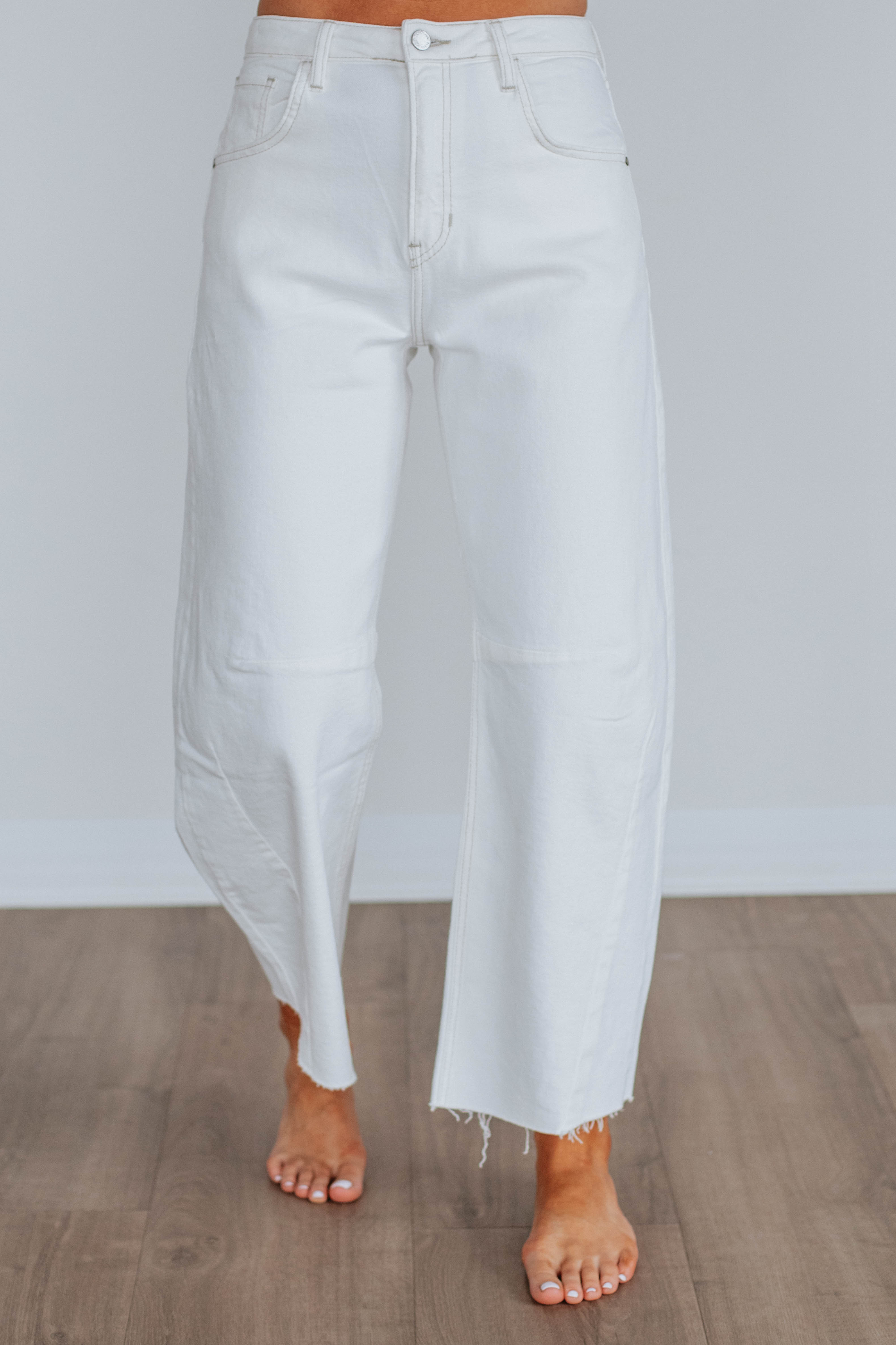 Beatrix JBD Jeans for Women - High Waisted Skinny Jeans in Ivory | Comfortable Stretch Denim Pants for Casual Wear & Everyday Outfits