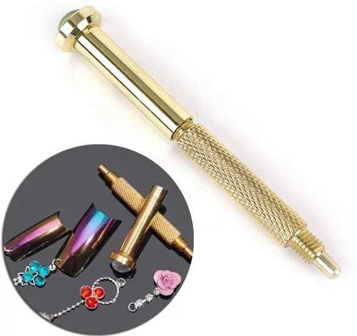 SHILLS Professional Nail Art Dotting Pen & Hole Maker - Gold Manicure Tool for Nail Design, Dangle Drilling, and Piercing | Perfect for DIY Nail Art, Salon Professionals & Home Manicures