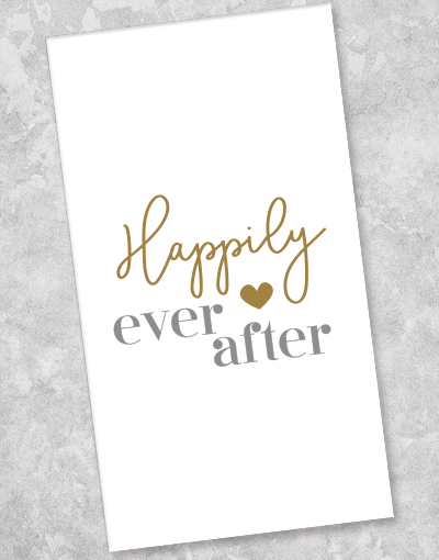Premium Happily Ever After Guest Towel Napkins - 36 Count Soft Disposable Towels for Weddings, Parties & Special Occasions
