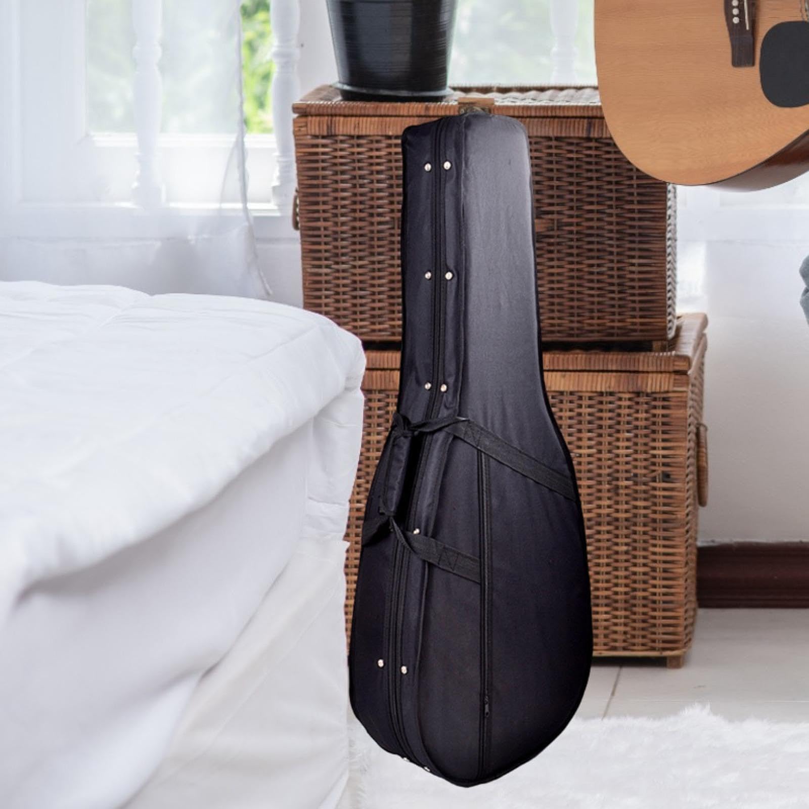 JISADER 41-Inch Hardshell Guitar Case - Durable Acoustic Guitar Storage Box & Travel Carrying Bag for Musicians - Perfect for Gig, Practice, and Airplane Travel