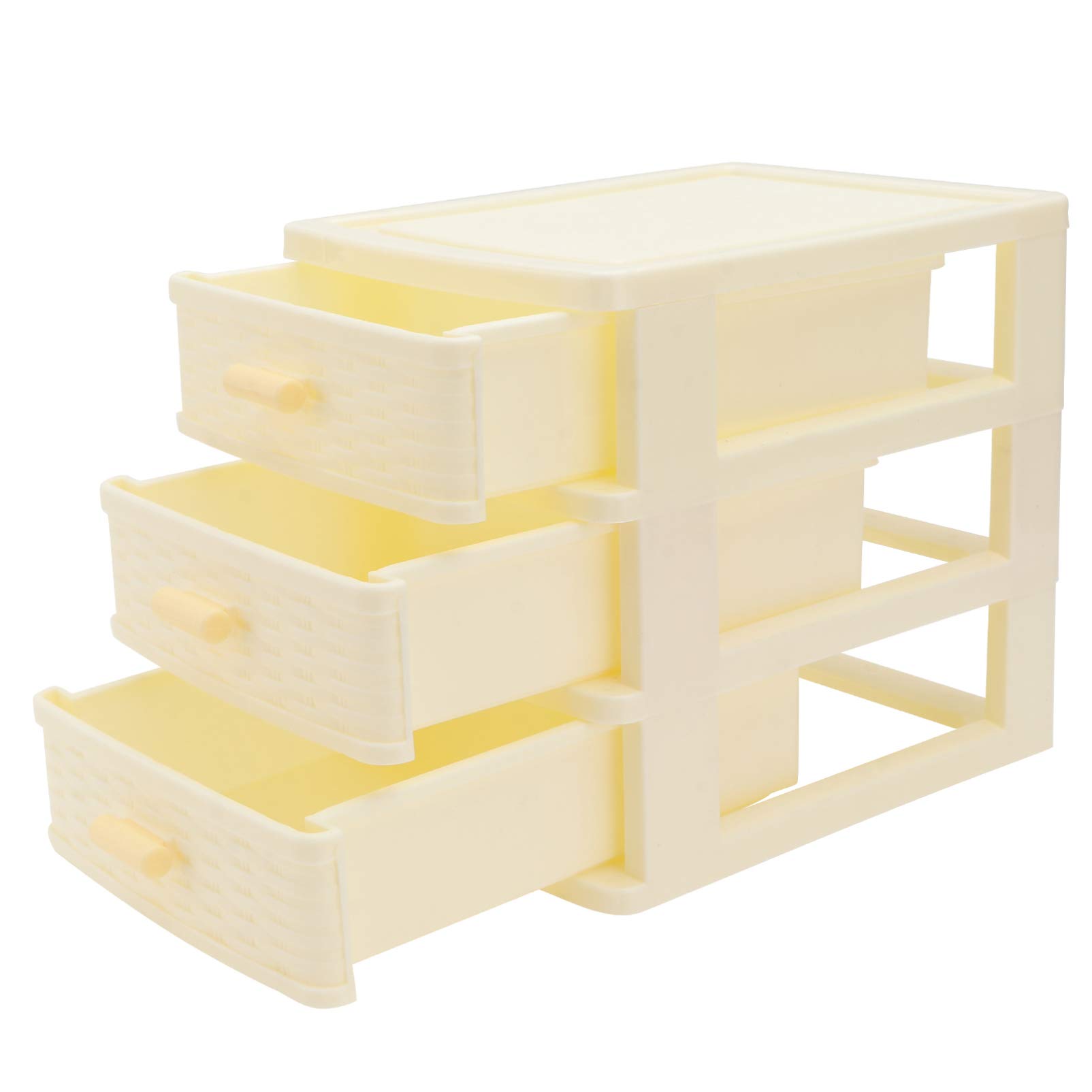 DOITOOL 1-Piece Plastic Desktop Storage Box - Stackable Cosmetic Organizer, Makeup Shelf, Stationery Cabinet & Office Drawer Organizer for Home, Office, and Beauty Vanity Organization