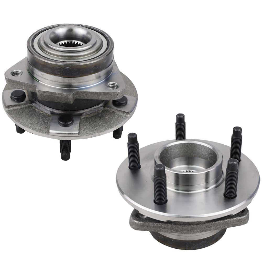 2-Pack Front Wheel Hub Bearing Assembly Compatible with 2002-2007 Saturn Vue, 2006 Pontiac Torrent & 2005 Chevy Equinox (Non-ABS) - Durable Replacement for Smooth Ride & Enhanced Safety - Perfect for City Commuting & Highway Driving
