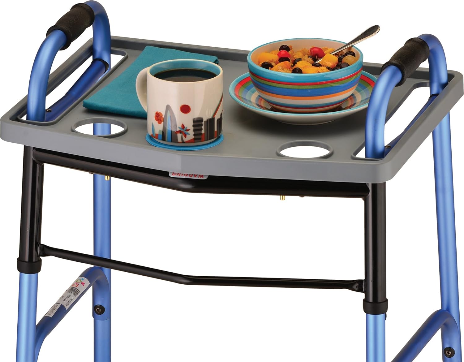 Universal Walker Tray - Adjustable & Removable Tray for Walkers and Rollators - Perfect for Meals, Reading & Activities (Fits Most Standard Walkers)