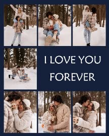 7 Picture Custom Valentine Blanket