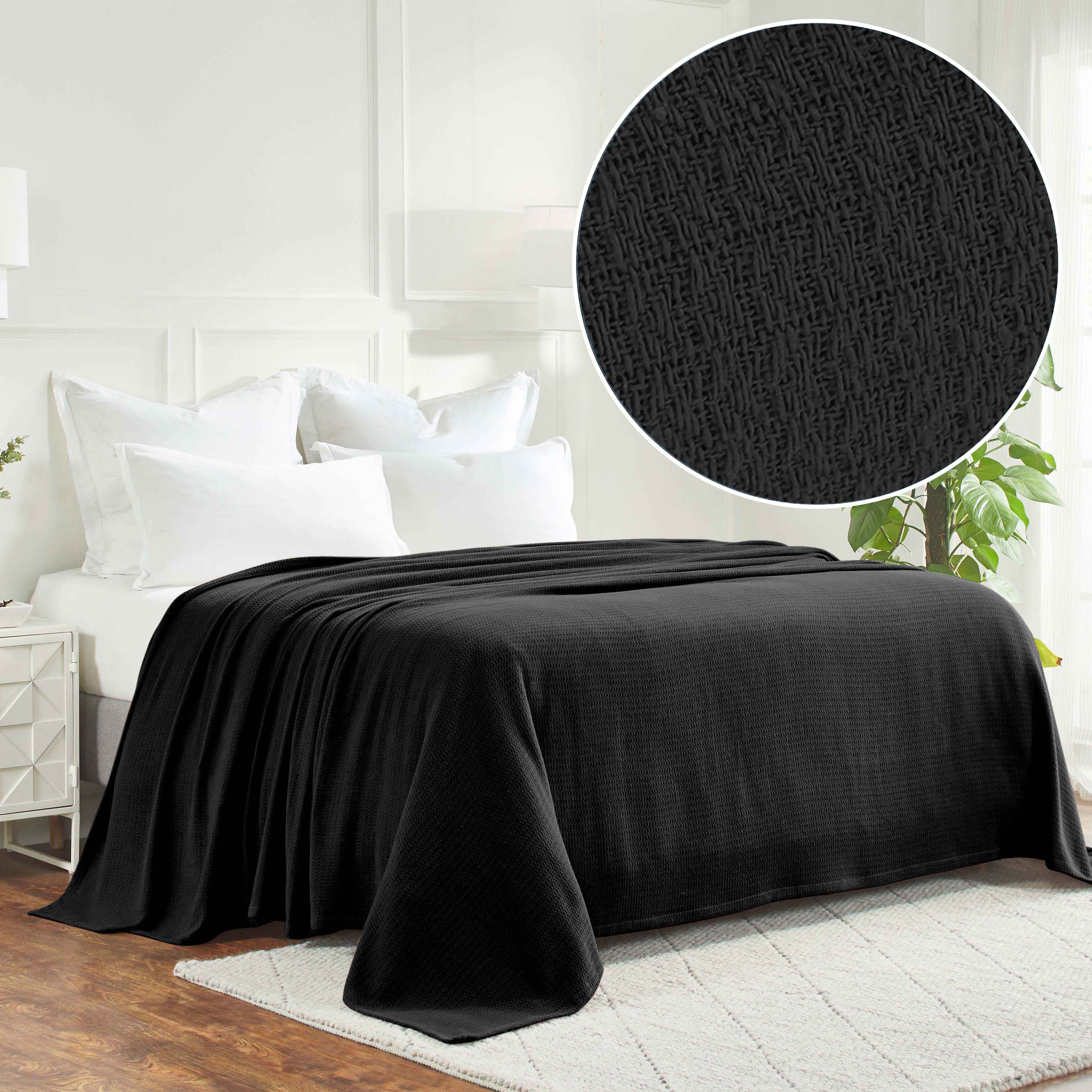 Premium Textured Cotton Waffle Weave Blanket - Soft & Breathable Throw for Bed, Sofa & Couch - Cozy Home Decor Gift for All Seasons