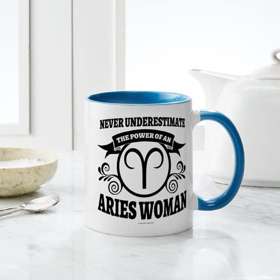 Aries Woman Zodiac Sign 11 oz (325 ml) Ceramic Coffee Mug - Perfect for Birthday Gifts, Office Use & Morning Coffee Rituals