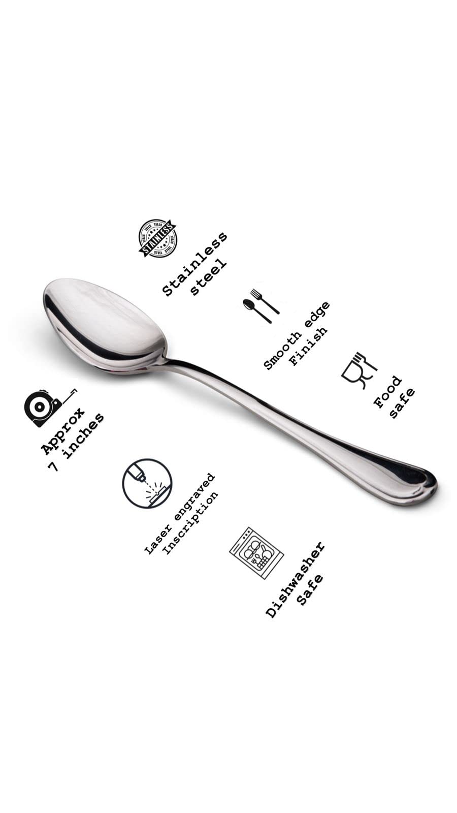 Engraved Coffee Spoon with Messages - 7