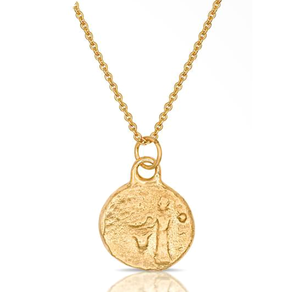 Angel Coin Necklace - Sterling Silver Pendant with Inspirational Message - Perfect for Gifts, Daily Wear & Special Occasions