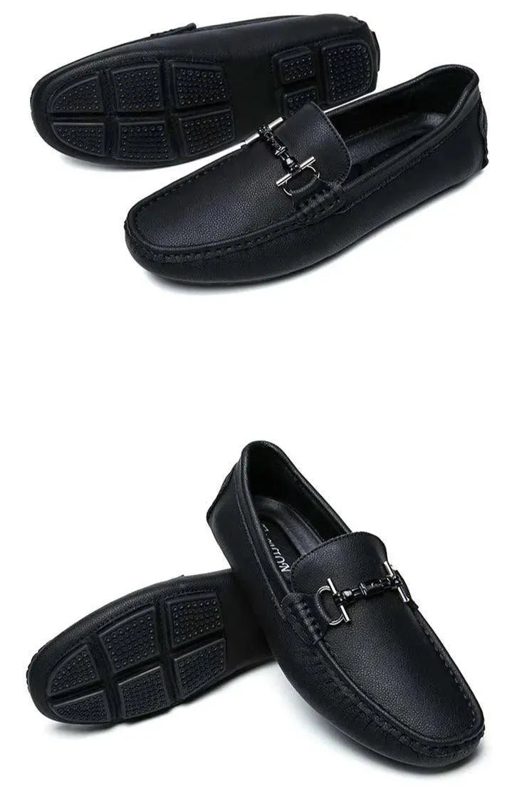 Men's Genuine Leather Driving Shoes - Comfortable & Stylish Loafers for Casual Wear, Work & Travel