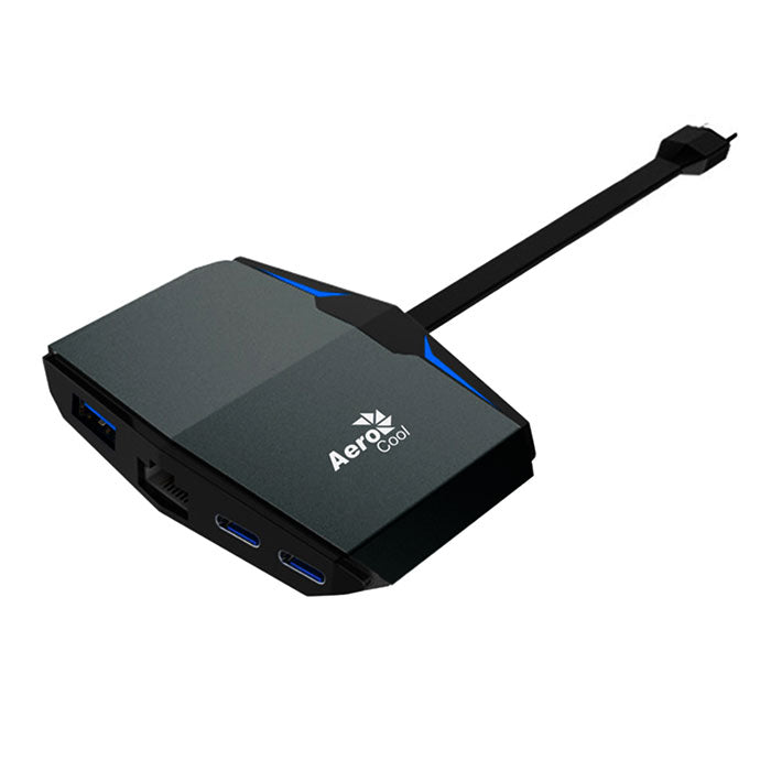 AeroCool Gaming USB Type C to HDMI/4K/Ethernet Adapter with Fast Charging - Perfect for Gaming, Streaming & Work from Home Setup