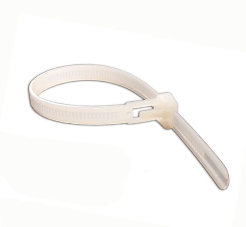 Heavy Duty 11 Inch Releasable White Cable Ties - 50 lb Tensile Strength (Pack of 100) - Perfect for Home Organization, Office Wiring & Industrial Bundling