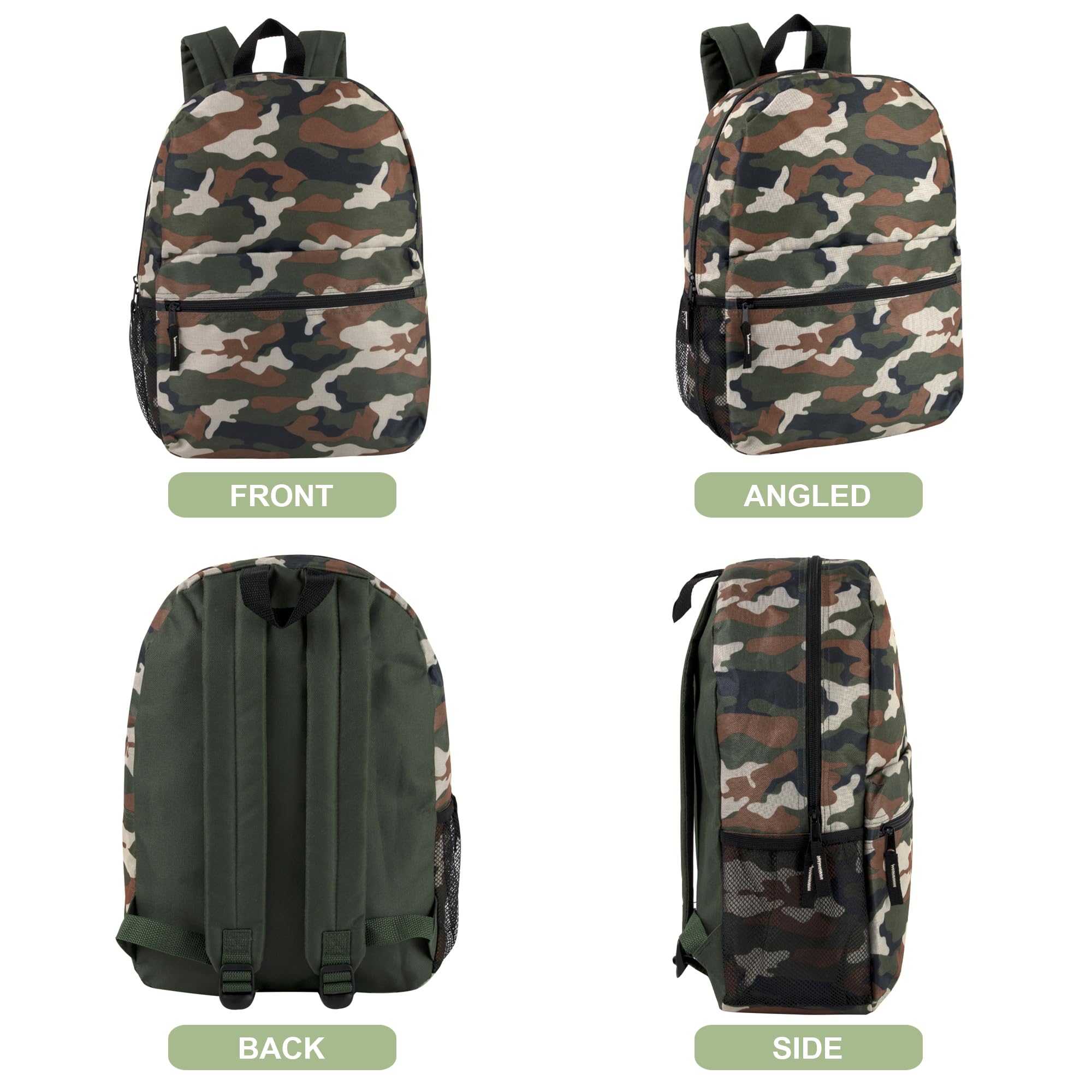 24 Pack 17 Inch Printed Bulk Backpacks for Boys and Girls - Durable School Backpacks for Kids | Boys Assortment | Perfect for School, Travel, and Outdoor Activities