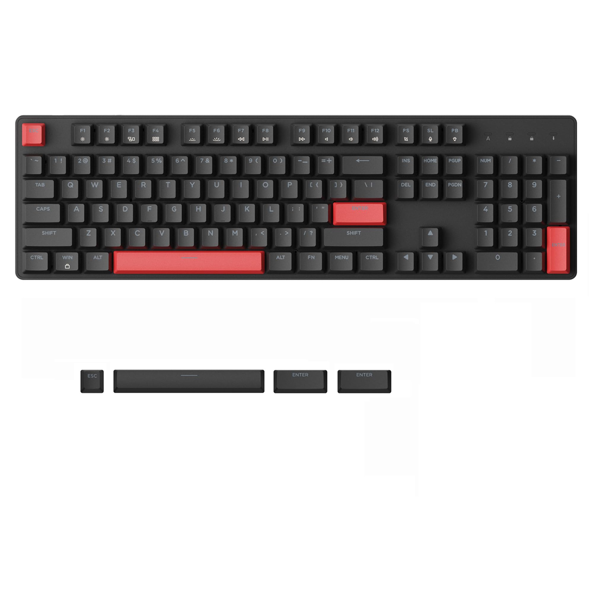 LEMOKEY X2 100% Full Size Custom Mechanical Gaming Keyboard - QMK/VIA Programmable, Gasket Mount, Red LED Backlight, K Pro Brown Switches (Mac/Windows/Linux Compatible) - Perfect for Esports, Office Work & Typing Enthusiasts