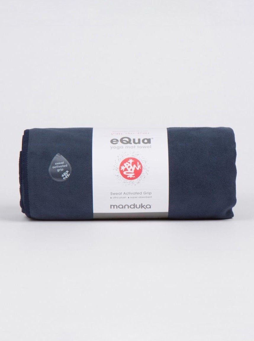 Manduka eQua Yoga Mat Towel - Non-Slip, Absorbent & Eco-Friendly for Hot Yoga, Bikram & Pilates - Perfect for Home, Studio & Travel Workouts