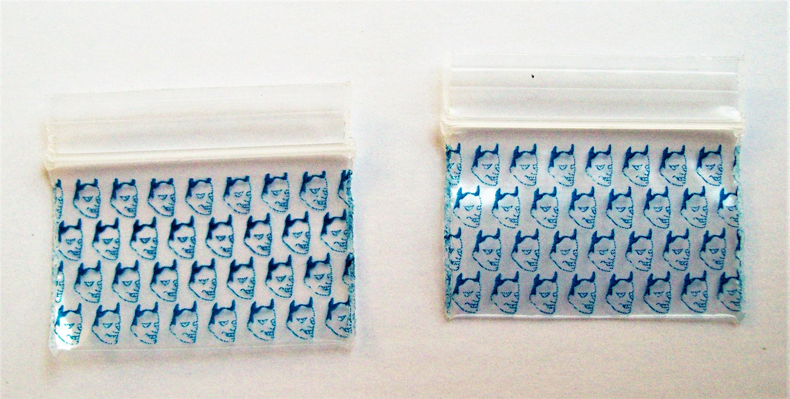 600 Pack Printed Mini Resealable Bags - 1.25