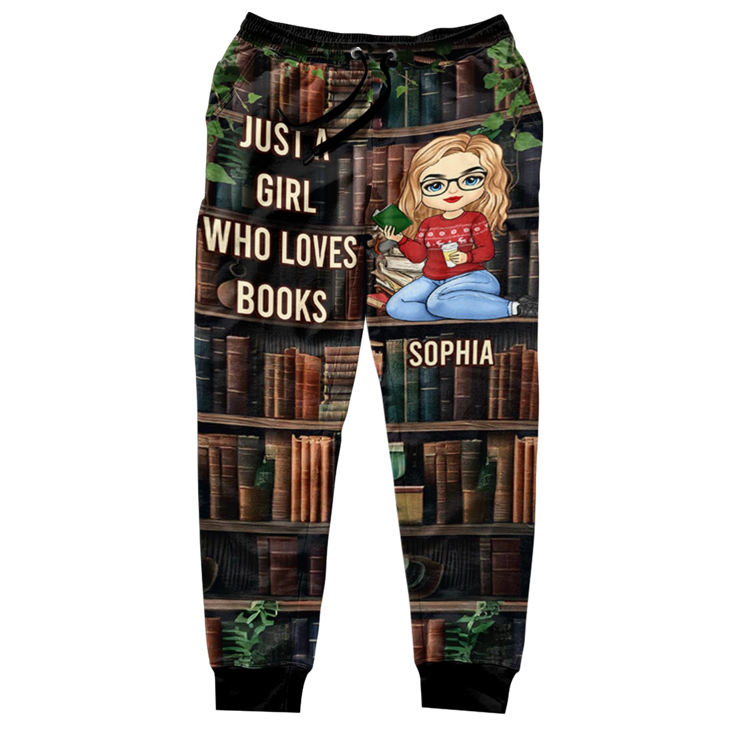 Custom Sweatpants for Women - Personalized Jogger Pants with Book Lover Designs | Christmas & Birthday Gifts for Book Nerds & Bookworms | Cozy Lounge Wear for Reading & Relaxing
