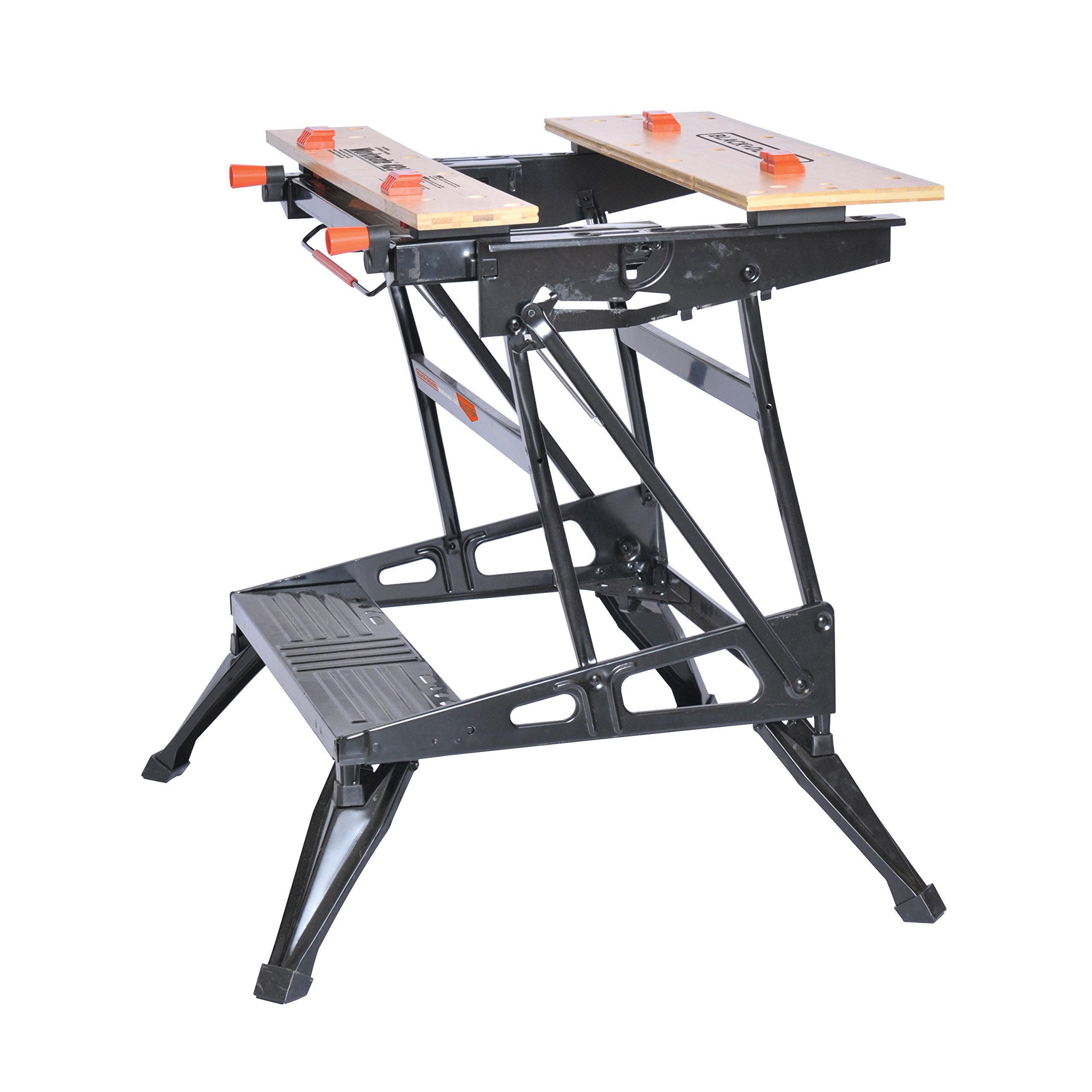 BLACK+DECKER Portable Workbench with Vise & 15A 12V Battery Charger/Maintainer - 40A Engine Start (WM425-A & BC15BD) | Heavy-Duty Workbench for DIY Projects, Woodworking & Auto Repair