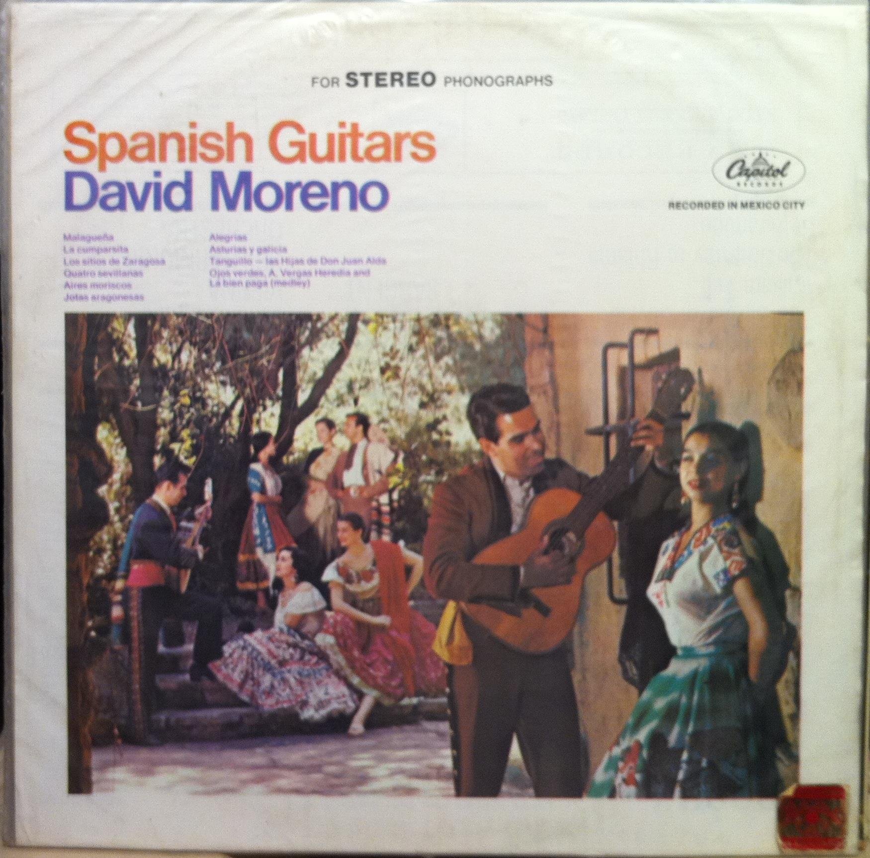 DAVID MORENO SPANISH GUITARS Vinyl Record - Authentic Flamenco Guitar Music for Relaxation, Dinner Parties & Cultural Events
