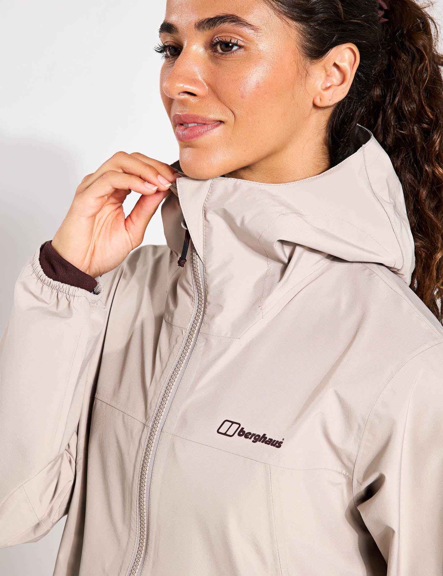 Deluge Pro 3.0 Waterproof Jacket for Men & Women - Lightweight Raincoat with Breathable Technology - Taupe Outdoor Hiking & Travel Windbreaker
