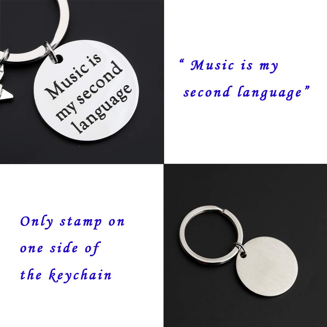 CENWA Music Note Keychain - Perfect Gift for Music Lovers & Musicians - 