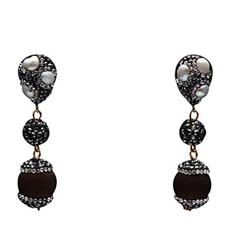 Dangle-Drop-Earrings-MXE-9A-BROWN