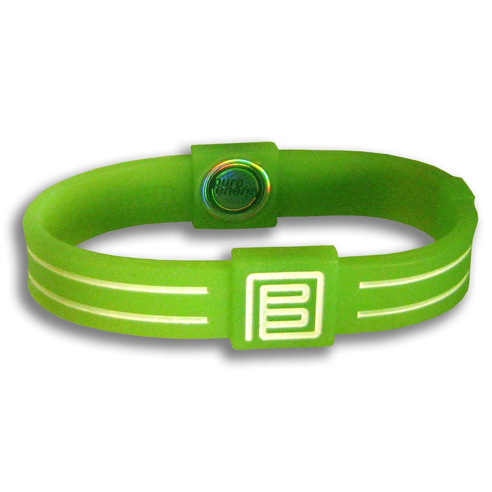 Pure Energy Band - Duo Pack - Lime Green & White 8 Inch Resistance Bands for Home Workouts, Yoga, and Physical Therapy