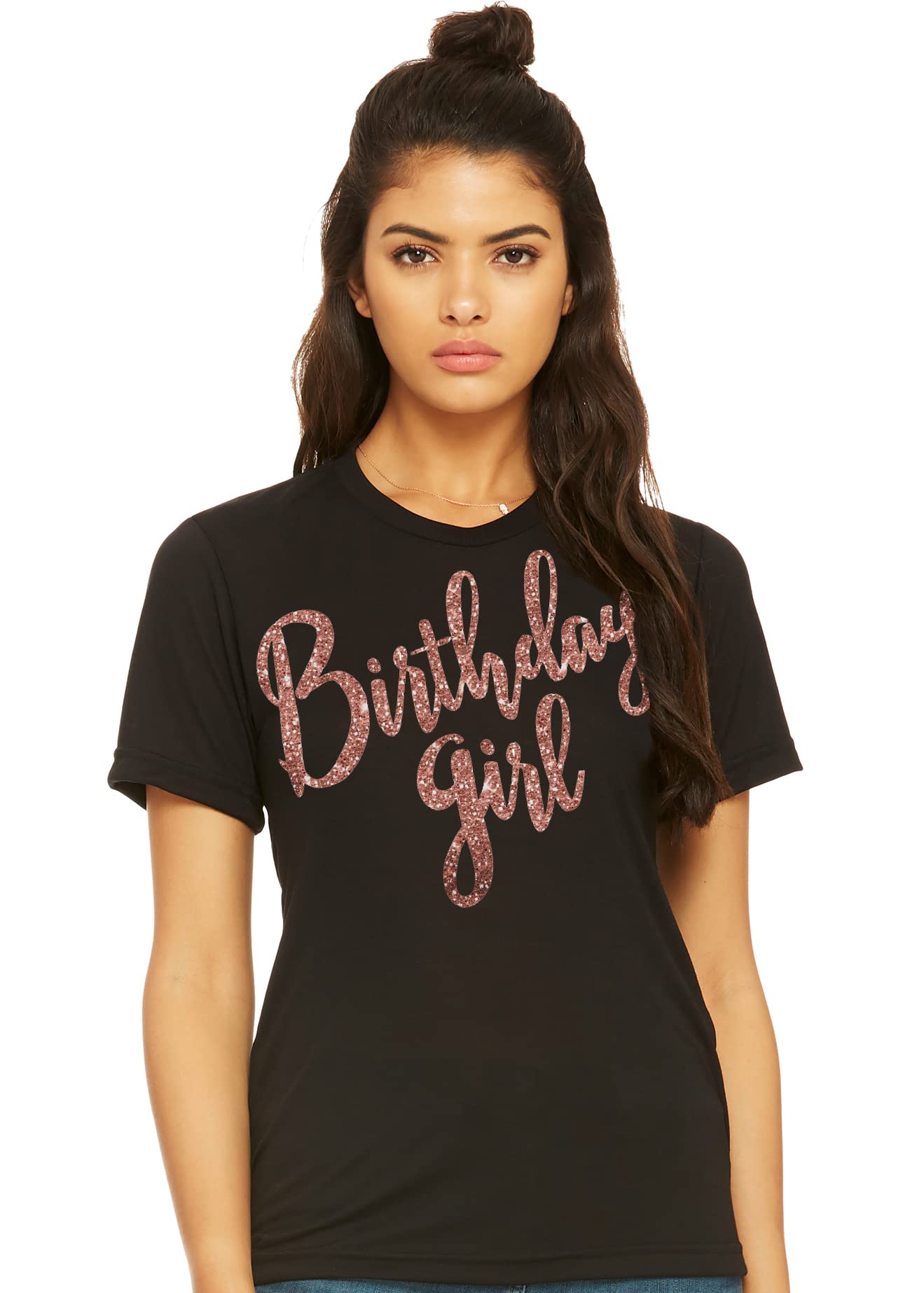 Rose Gold Birthday Shirt for Women - Cute Birthday Squad T-Shirts - Perfect for Birthday Parties & Girls Night Out