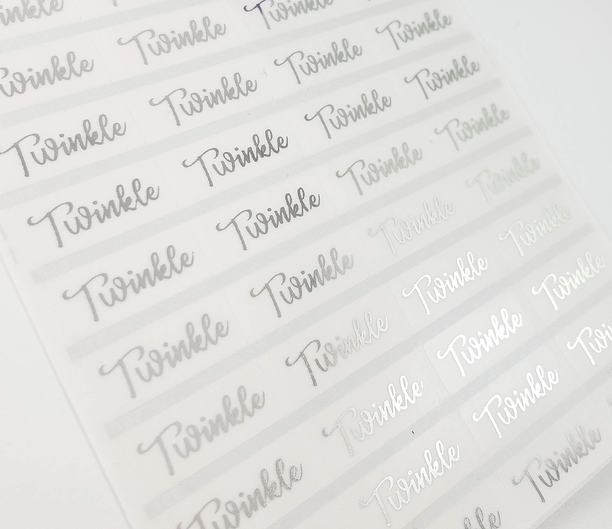 144 Small Silver Ink Clear Transparent Name Stickers - Customized Waterproof Labels for Daycare, Kids, School Supplies & Organization - Perfect for Lunchboxes, Bottles, Books & Toys