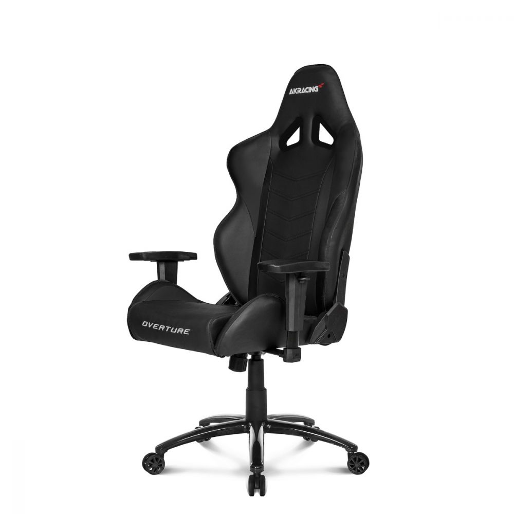 AKRacing Overture Ergonomic Gaming Chair - Black - High Back Racing Style PC Gaming Chair with Adjustable Lumbar Support & Headrest - Perfect for Esports, Office & Home Gaming Setup