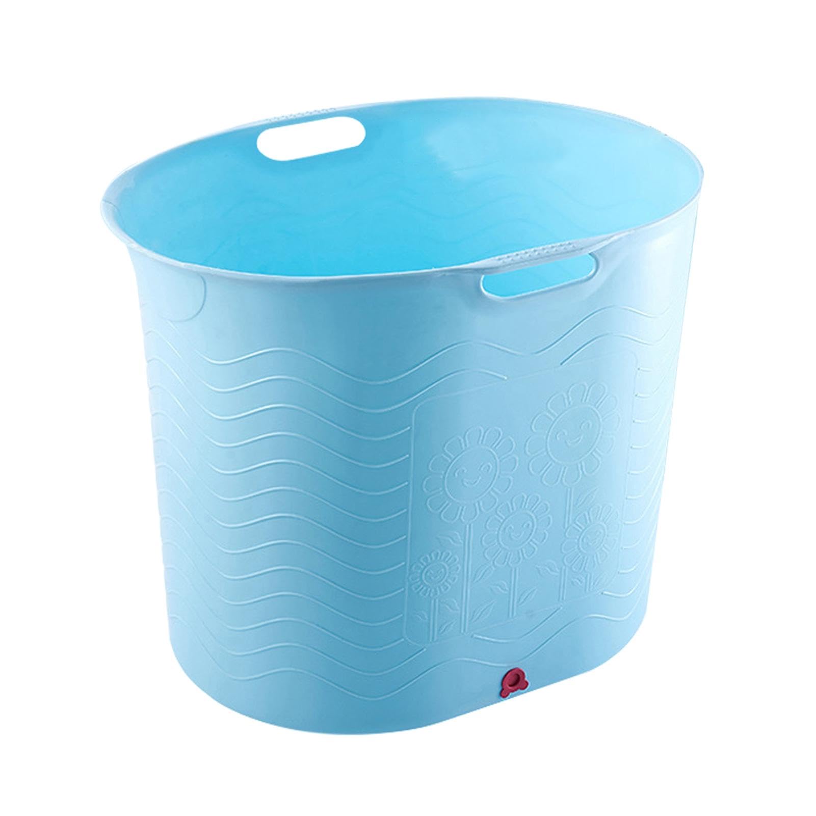 Safe & Portable Baby Bathtub for Toddlers - High Temperature Resistant, Drainage Bottom Design | Large Travel Bathtub Bucket for Newborns & Infants | Perfect for Home, Travel & Outdoor Baby Shower