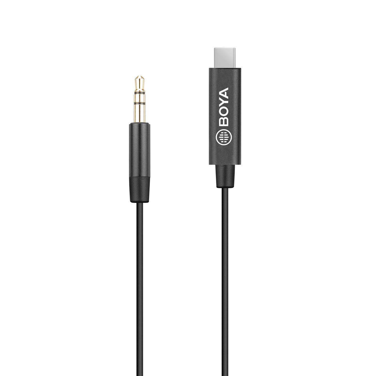 BOYA 3.5mm TRS to USB-C Adapter Cable (20cm) - Compatible with Samsung Galaxy S10/S9/S8/Note 10+/9/8, LG V40/V30/V20/G6/G5, Moto Z3/Z2 & 3.5mm Microphones - Perfect for Podcasting, Gaming & Mobile Recording