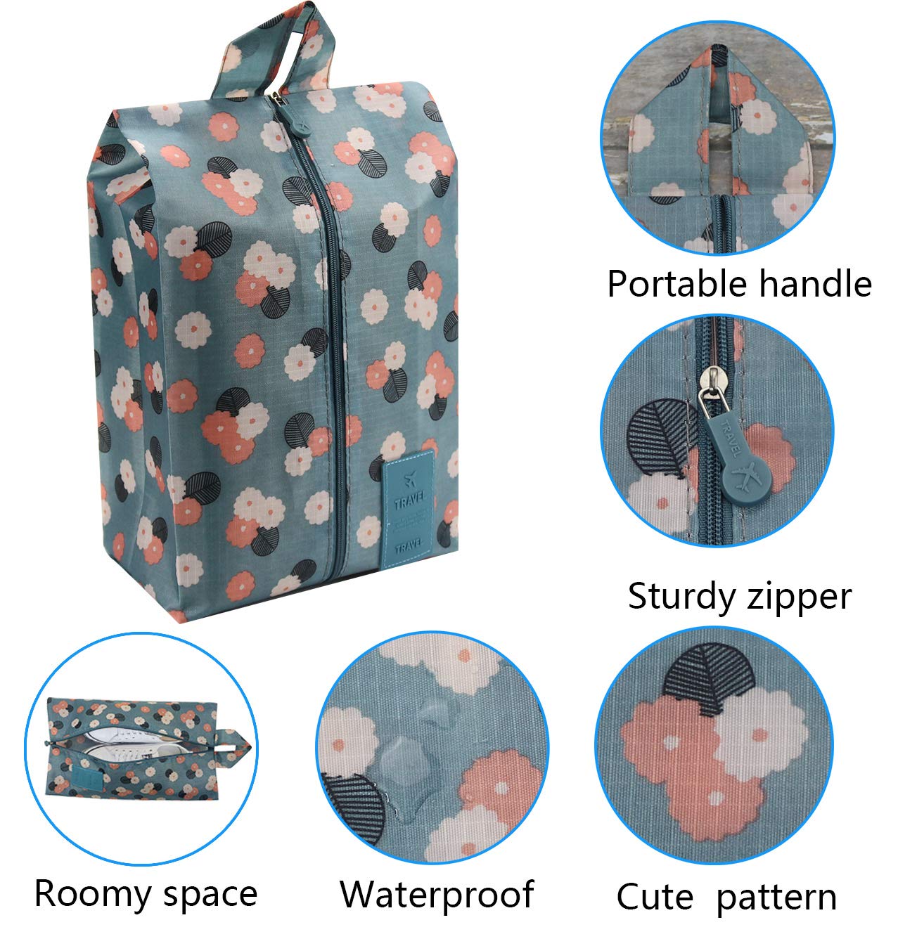 Waterproof Travel Shoe Bags - Portable Shoe Storage Pouch with Handle for Men & Women | Perfect for Gym, Vacation & Business Trips