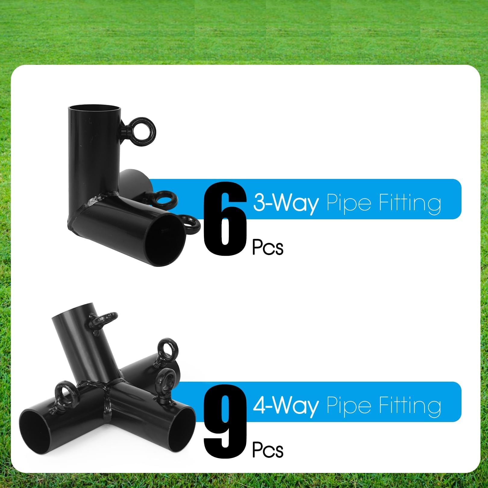 Aoneky 1 3/8 Inch Corner Canopy Fitting Couplers Kit - Heavy Duty Frame Carport Connectors for Metal Structures (10 Leg) - Perfect for DIY Canopy, Gazebo, and Carport Assembly
