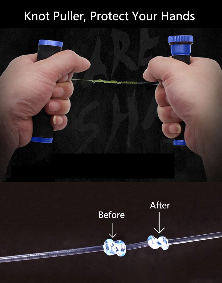 FG GT Knot Puller Tool - Fishing Knot Tying Assistant & PE Line Spooling Tool with Drag Tension Control - Saltwater Fishing Gear for Strong Knots & Smooth Line Winding - Perfect for Offshore, Surf & Deep Sea Fishing