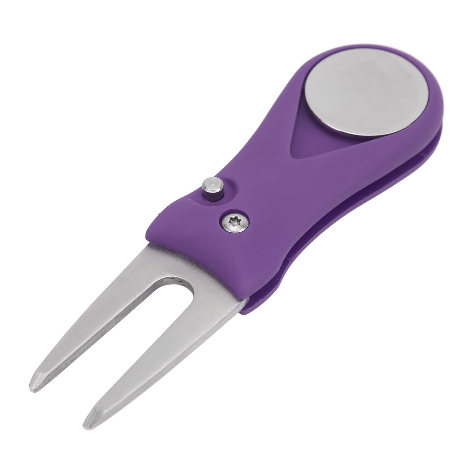 Alomejor Magnetic Golf Divot Repair Tool with Foldable Design & Ball Marker - Durable Metal Golf Club Accessory for Putting Green Training | Perfect for Golfers & Practice Sessions