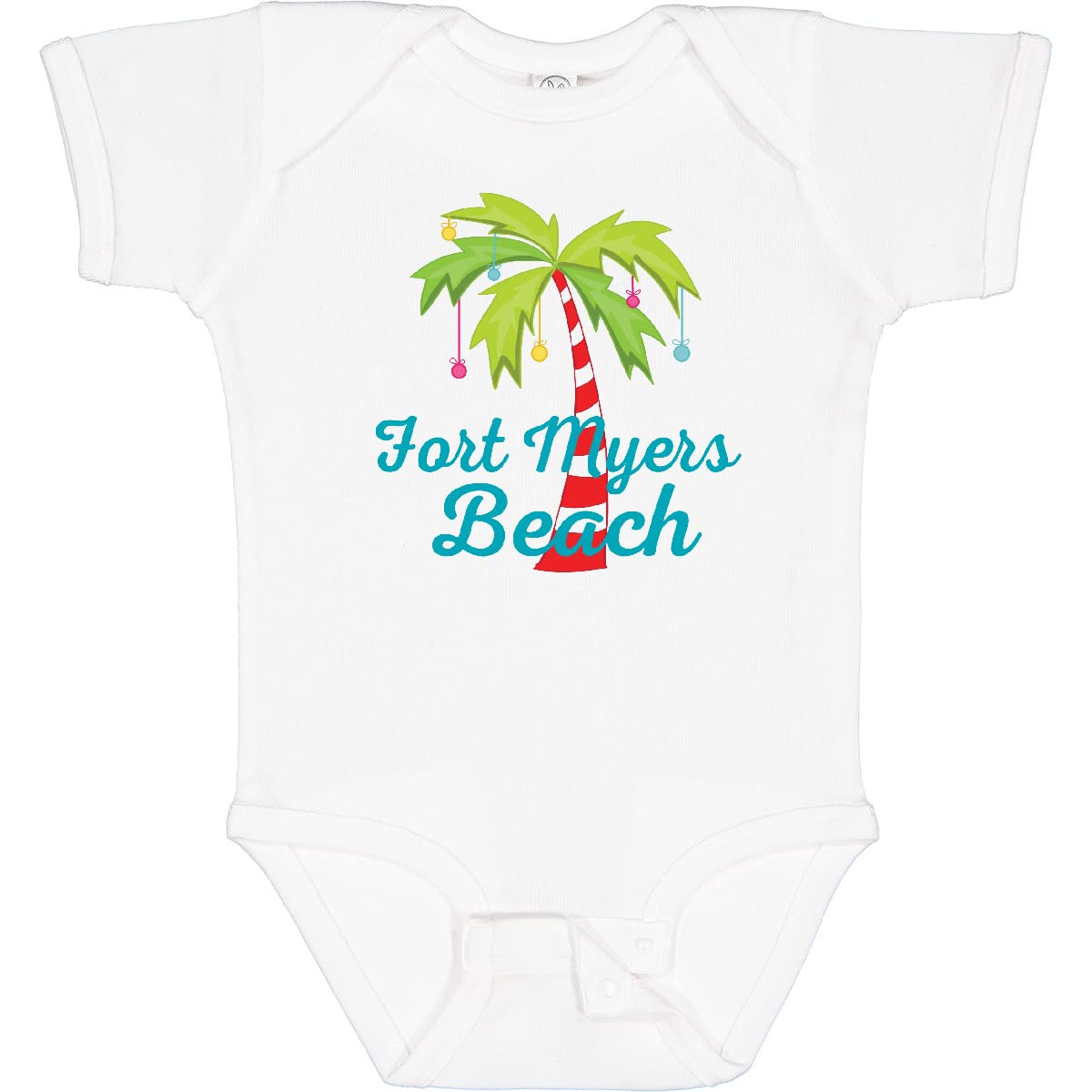 Inktastic Fort Myers Beach Florida Christmas Vacation Baby Bodysuit - Cute Holiday Outfit for Infants, Christmas Family Photos & Beach Vacations