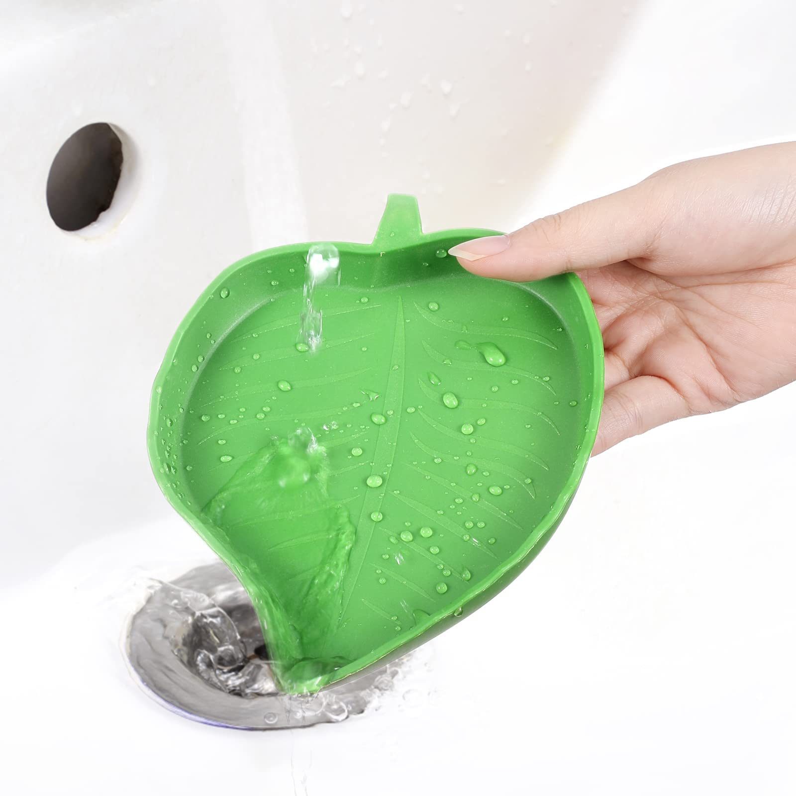 Hi.FANCY Leaf-Shaped Reptile Feeding Dish - 2 Sizes for Tortoises, Lizards, Hamsters & Snakes | Durable Plastic, Easy to Clean | Perfect for Terrariums, Habitats & Pet Feeding Stations