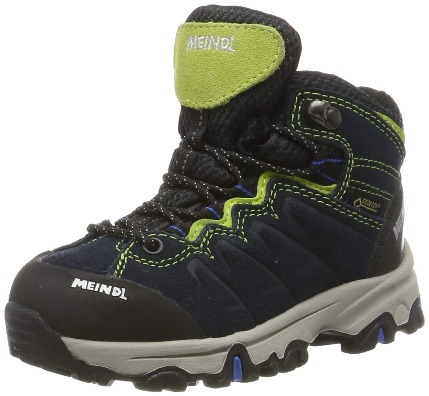 Meindl Minnesota Jr. GTX Hiking Boots for Kids - Waterproof Leather Shoes in Lemon/Gray Color, Size 30 - Perfect for Outdoor Adventures, School & Playtime