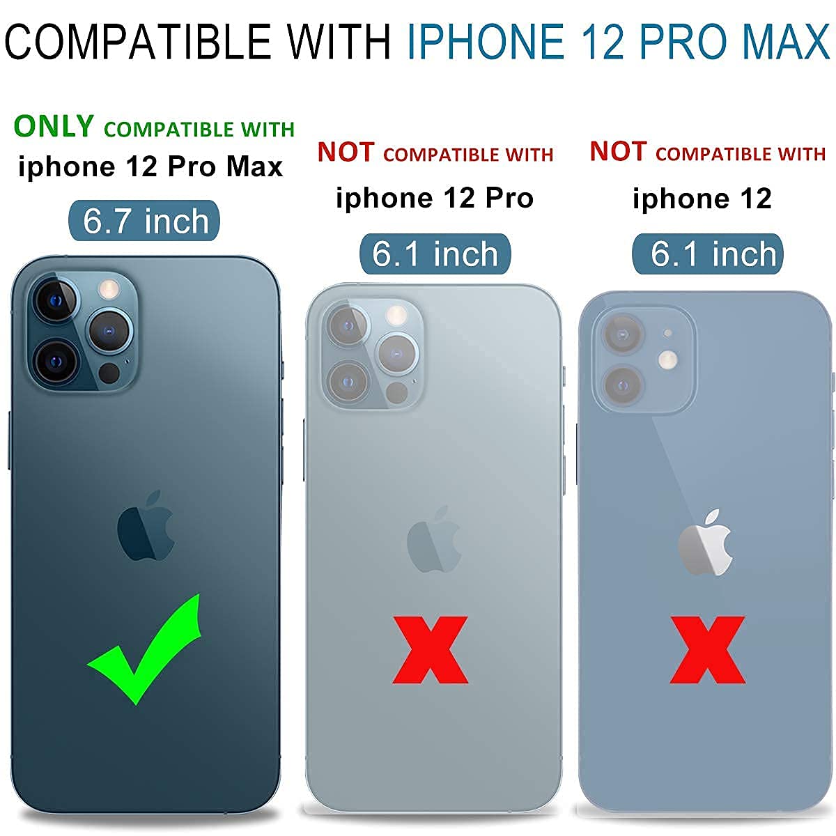 SmoBea iPhone 12 Pro Max Case 6.7 inch - [Upgraded Tempered Glass Back] Shockproof Slim Thin Protective Cover with Soft Silicone Bumper - Black | Perfect for Everyday Use, Work & Outdoor Activities