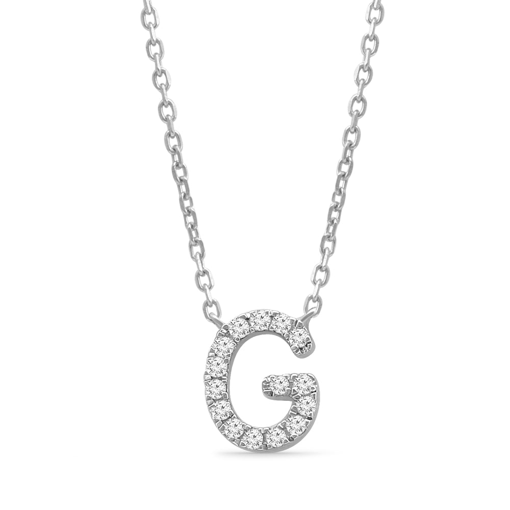 14K Yellow Gold Diamond Initial Charm Necklace - Personalized Classic Jewelry for Women | Perfect Gift for Birthday, Anniversary & Valentine's Day