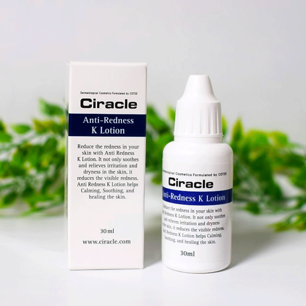 Ciracle Anti-Redness K Lotion 30ml - Soothing Facial Moisturizer for Sensitive Skin | Redness Relief & Hydration | Perfect for Rosacea & Irritated Skin Care Routine